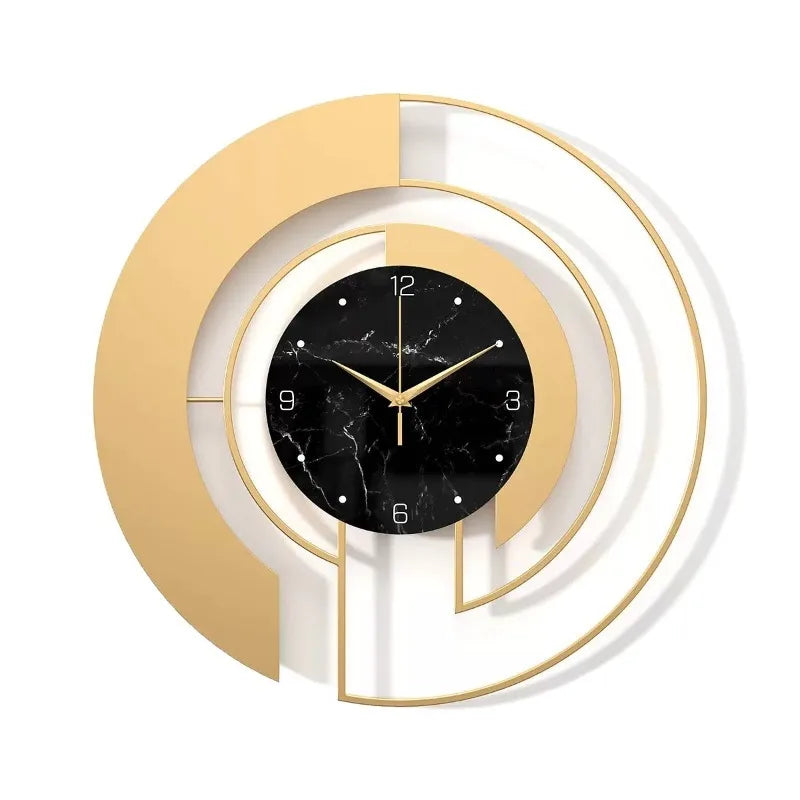 Nordic Light Luxury Metal Wall Clock Fashion Design Large Home Decoration Pendant Clock Hotel Living Room Wall Hanging Clocks